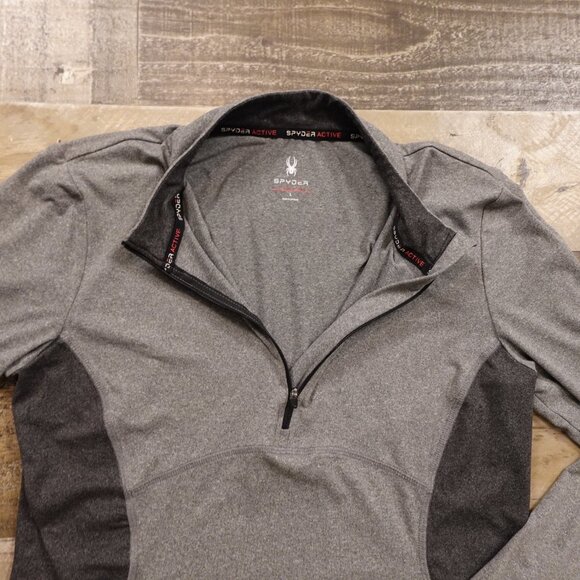 Spyder Active Quarter Zip Pullover Women’s Large Gray Performance Training - Picture 4 of 14